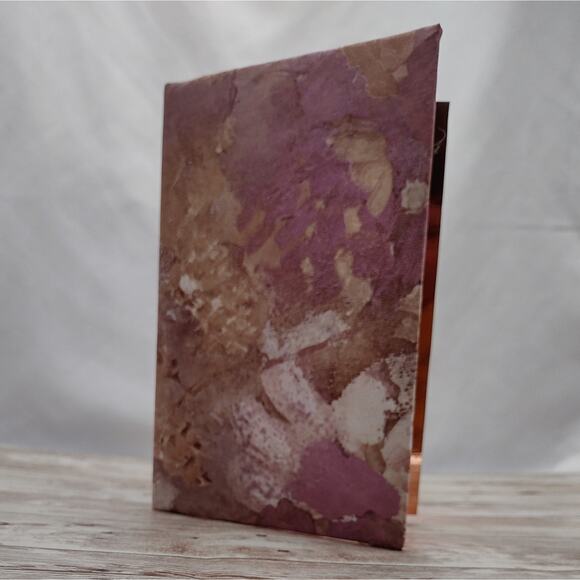 Purple Fabric Cover Journal, Upcycled Journal, Rebound Book Notebook - Picture 8 of 10